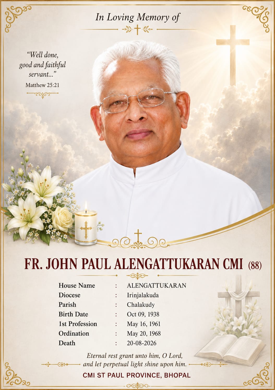 Rev. Fr. John Paul Alengattukaran CMI